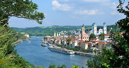 Dreiflüssestadt Passau im Bayerischen Wald